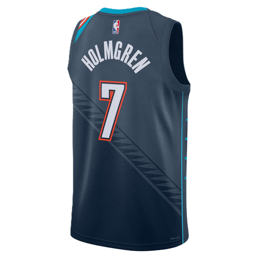 Chet Holmgren 7 Oklahoma City Thunder Navy 2025/26 City Edition Jersey - Elite Zone Sports