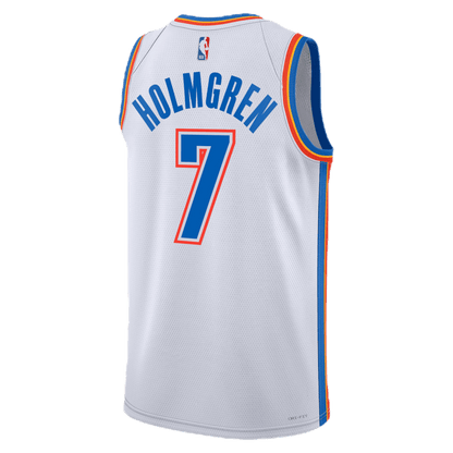 Chet Holmgren 7 Oklahoma City Thunder White Association Jersey - Elite Zone Sports