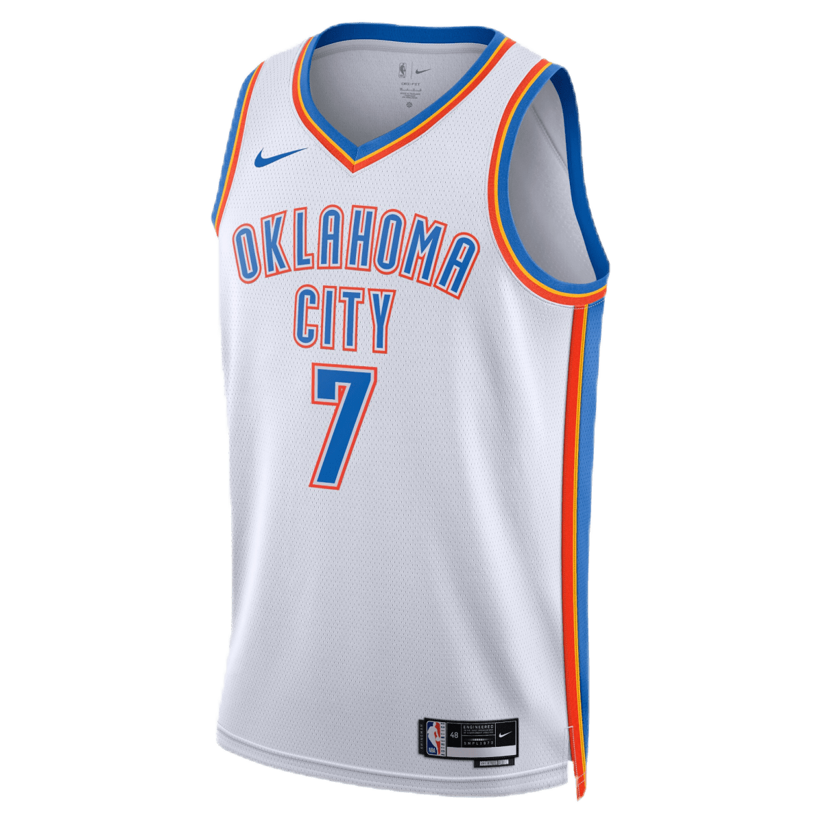 Chet Holmgren 7 Oklahoma City Thunder White Association Jersey - Elite Zone Sports