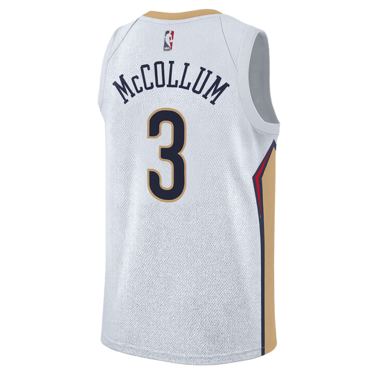 CJ McCollum 3 New Orleans Pelicans White Association Jersey - Elite Zone Sports