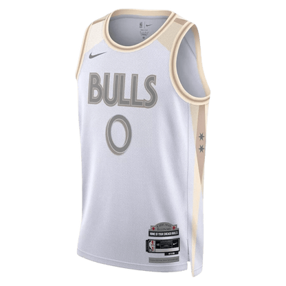 Coby White 0 Chicago Bulls White City Edition Jersey - Elite Zone Sports
