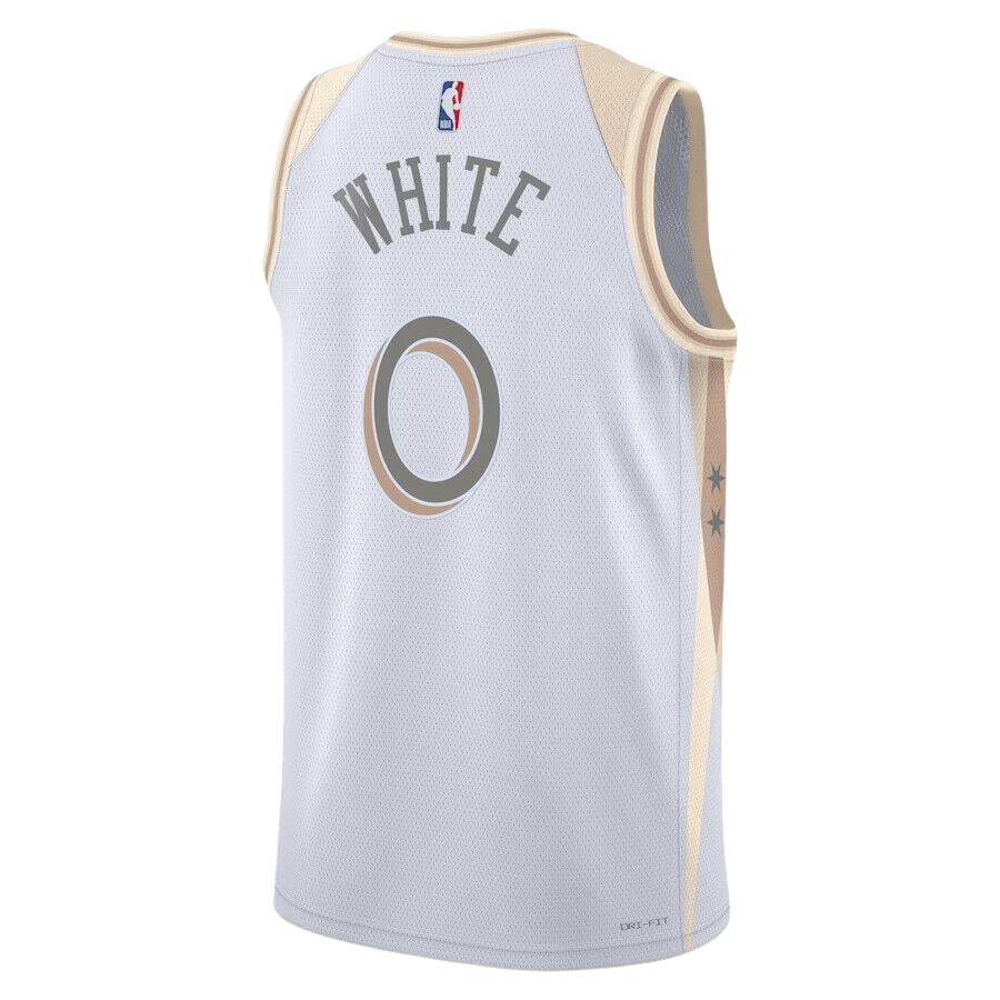 Coby White 0 Chicago Bulls White City Edition Jersey - Elite Zone Sports