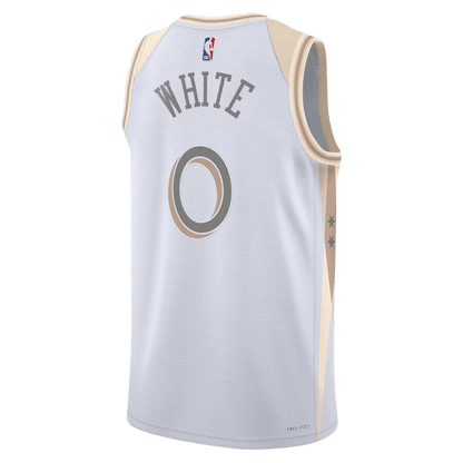 Coby White 0 Chicago Bulls White City Edition Jersey - Elite Zone Sports