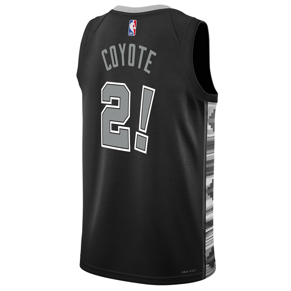 Coyote 2! San Antonio Spurs Black Statement Jersey - Elite Zone Sports