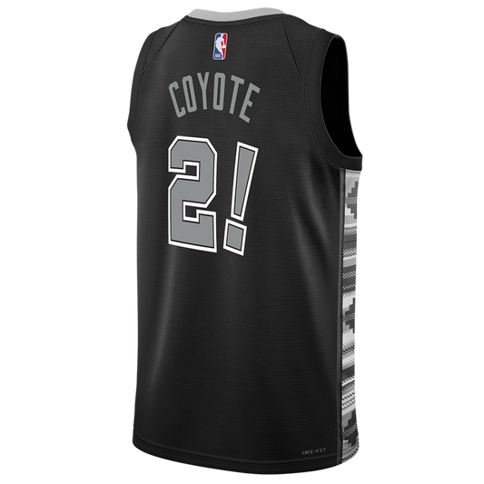 Coyote 2! San Antonio Spurs Black Statement Jersey - Elite Zone Sports