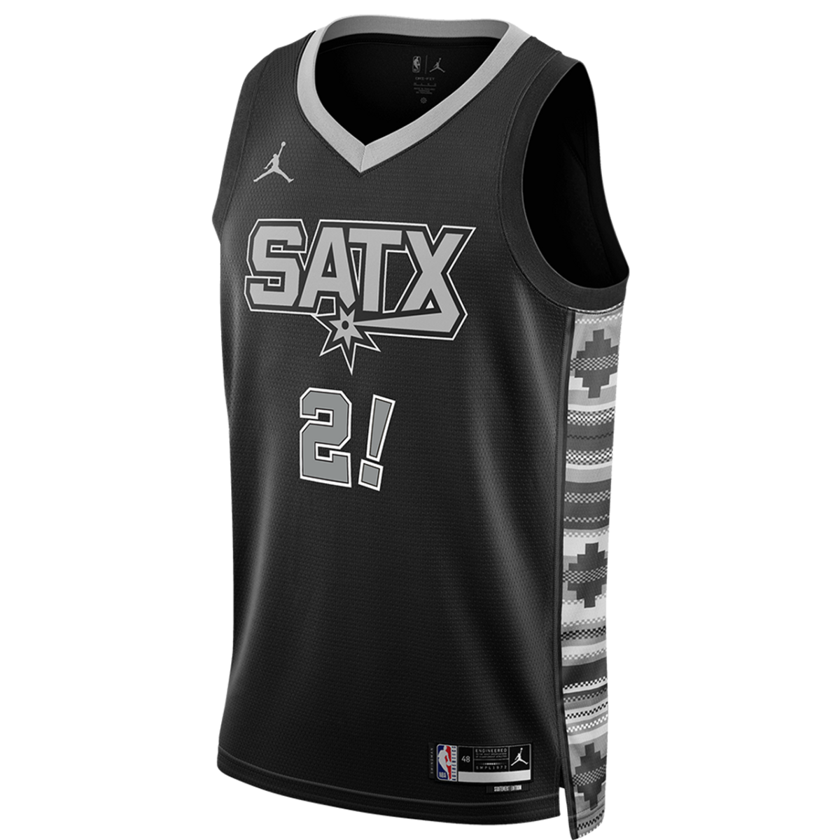 Coyote 2! San Antonio Spurs Black Statement Jersey - Elite Zone Sports