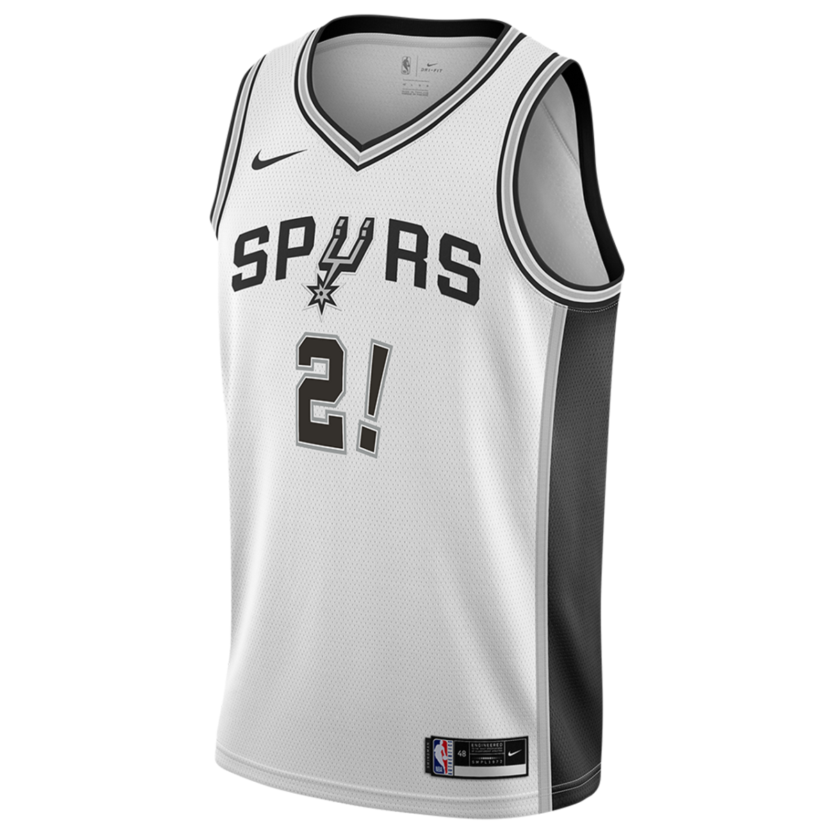 Coyote 2! San Antonio Spurs White Association Jersey - Elite Zone Sports