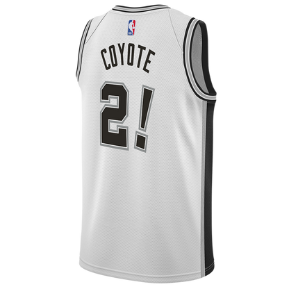 Coyote 2! San Antonio Spurs White Association Jersey - Elite Zone Sports