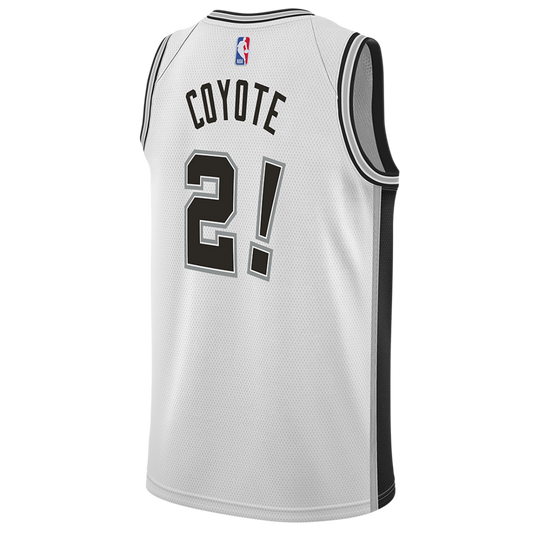 Coyote 2! San Antonio Spurs White Association Jersey - Elite Zone Sports