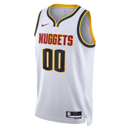 Custom Denver Nuggets White Association Personalized Jersey - Elite Zone Sports