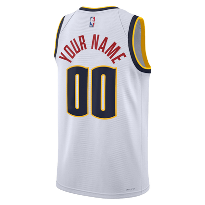 Custom Denver Nuggets White Association Personalized Jersey - Elite Zone Sports