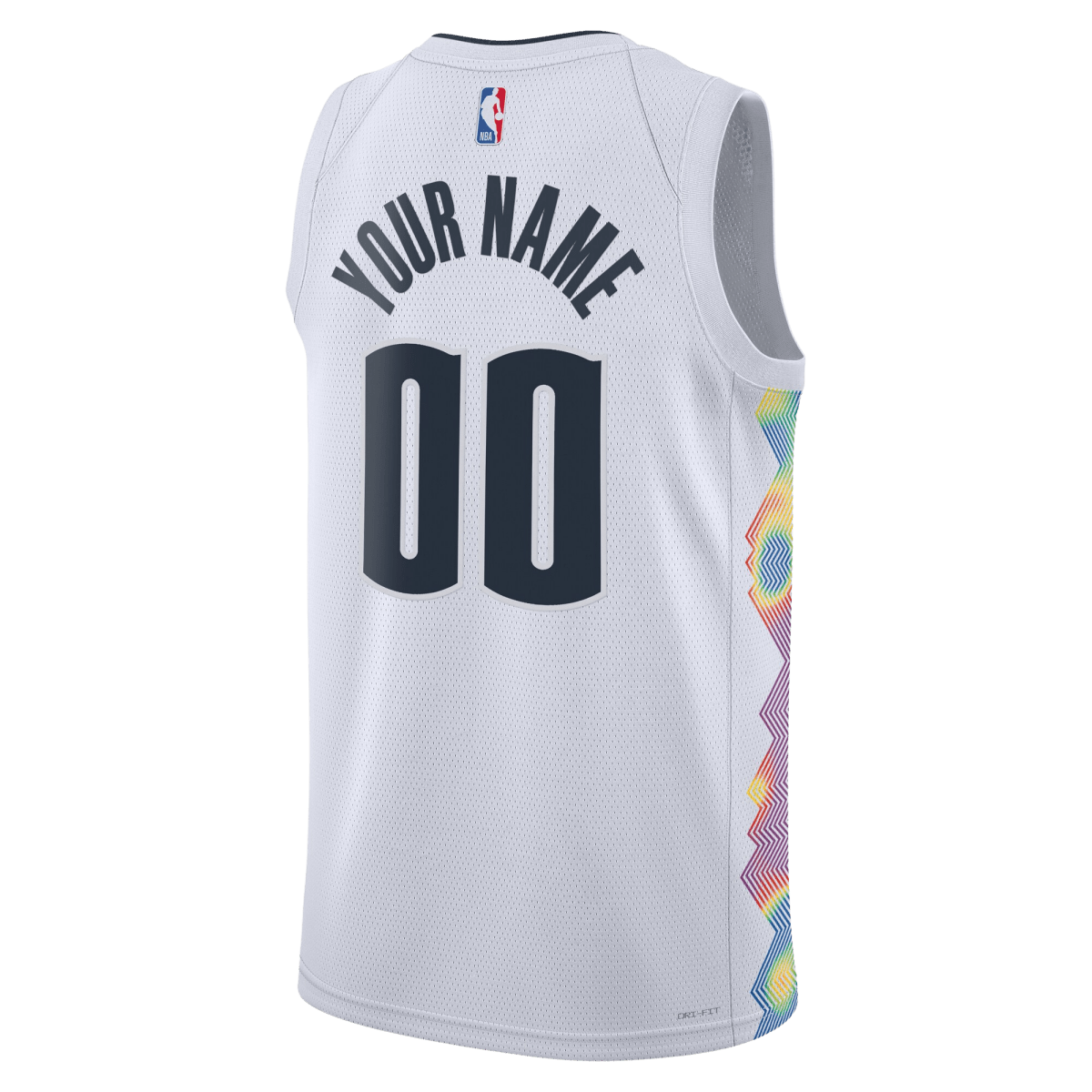 Custom Denver Nuggets White City Edition Personalized Jersey - Elite Zone Sports