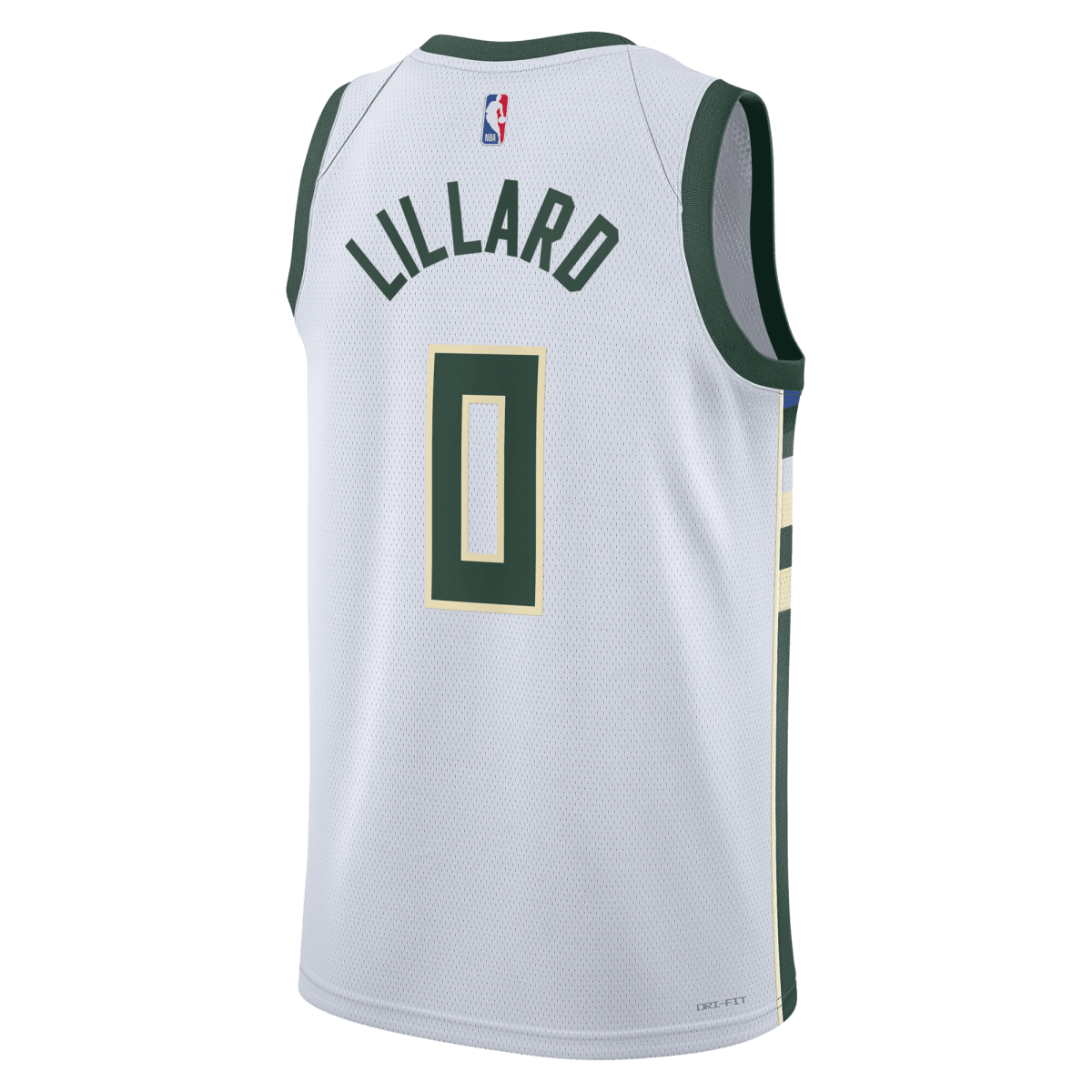 Damian Lillard 0 Milwaukee Bucks White Association Jersey - Elite Zone Sports