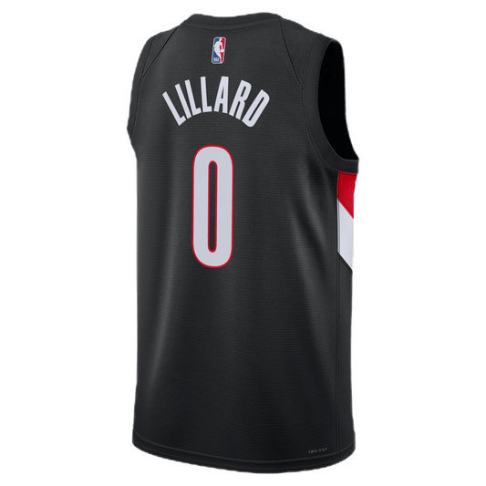 Damian Lillard 0 Portland Trail Blazers Black Icon Jersey - Elite Zone Sports