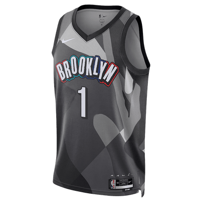 D'Angelo Russell 1 Brooklyn Nets Grey City Edition Jersey - Elite Zone Sports