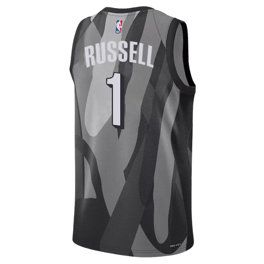 D'Angelo Russell 1 Brooklyn Nets Grey City Edition Jersey - Elite Zone Sports