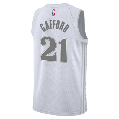 Daniel Gafford 21 Dallas Mavericks White City Edition Jersey - Elite Zone Sports
