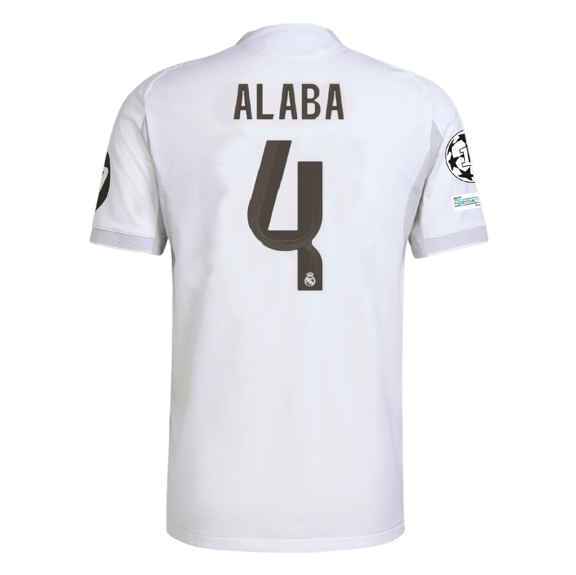 David Alaba 4 Real Madrid Home 25/26 White Fan Jersey - Elite Zone Sports
