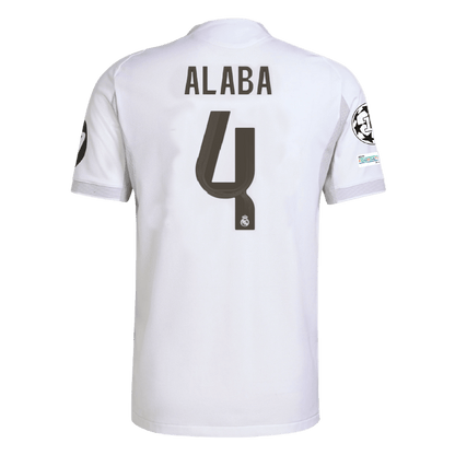 David Alaba 4 Real Madrid Home 25/26 White Fan Jersey - Elite Zone Sports