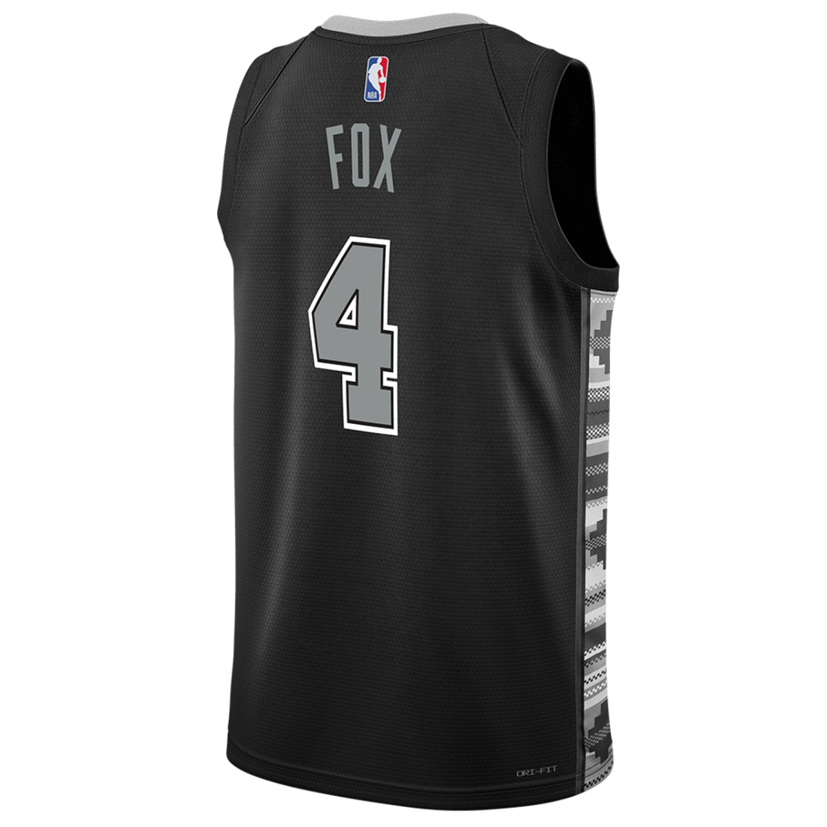 De'Aaron Fox 4 San Antonio Spurs Black Statement Jersey - Elite Zone Sports