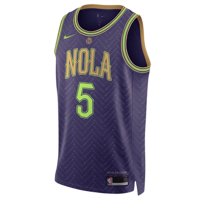 Dejounte Murray 5 New Orleans Pelicans Purple City Edition Jersey - Elite Zone Sports
