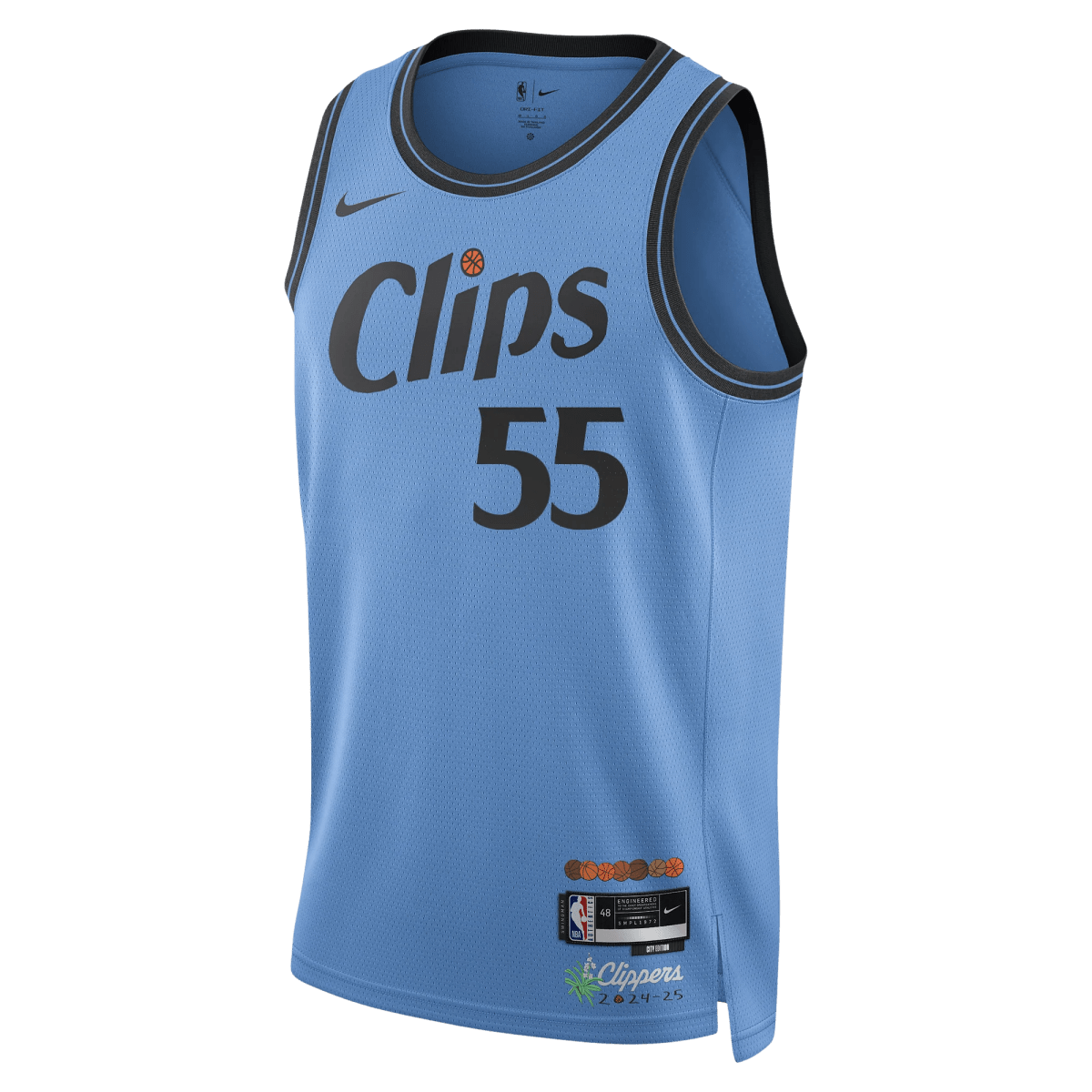 Derrick Jones Jr. 55 LA Clippers Light Blue City Edition Jersey - Elite Zone Sports