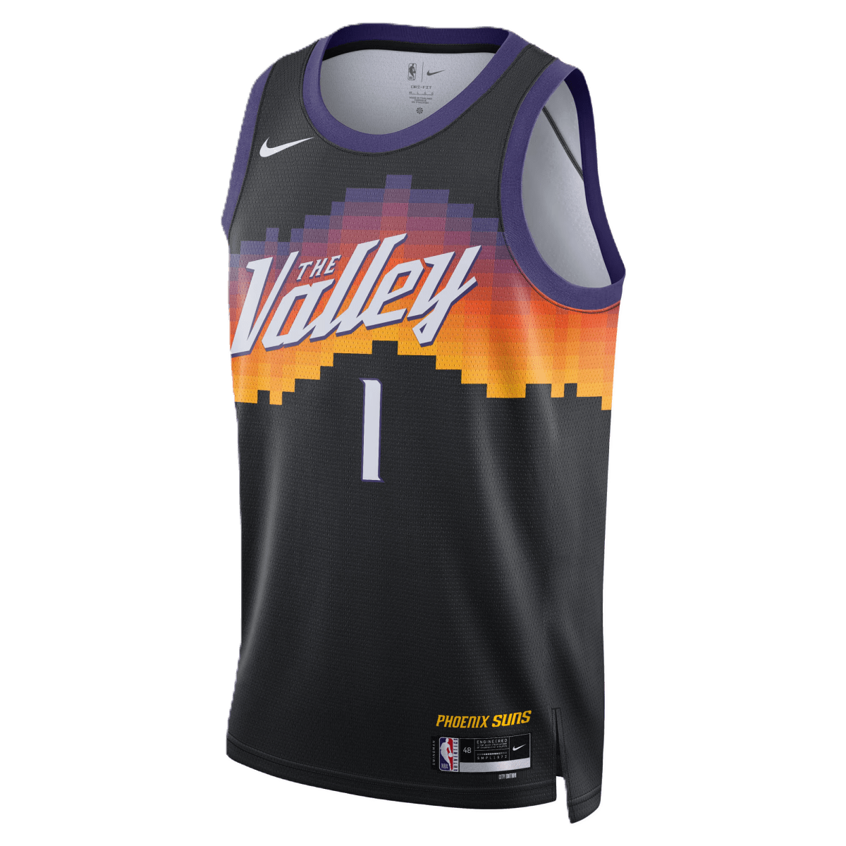 Devin Booker 1 Phoenix Suns Black 2025/26 City Edition Jersey - Elite Zone Sports
