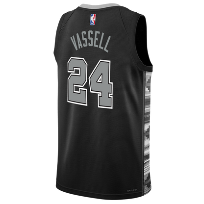 Devin Vassell 24 San Antonio Spurs Black Statement Jersey - Elite Zone Sports