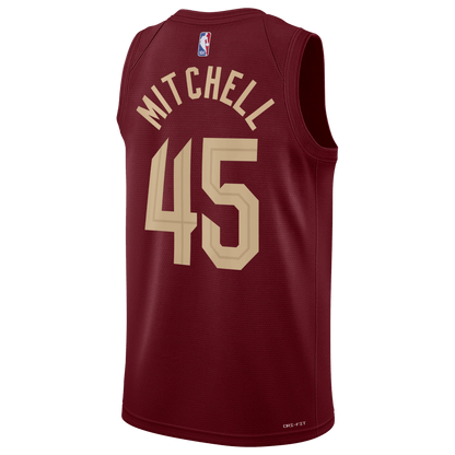 Donovan Mitchell 45 Cleveland Cavaliers Burgundy Icon Jersey - Elite Zone Sports
