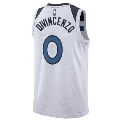 Donte DiVincenzo 0 Minnesota Timberwolves White Association Jersey - Elite Zone Sports