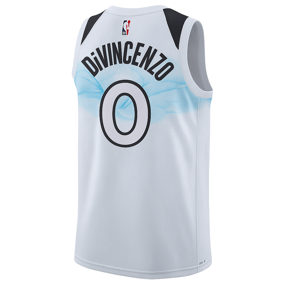 Donte DiVincenzo 0 Minnesota Timberwolves White City Edition Jersey - Elite Zone Sports