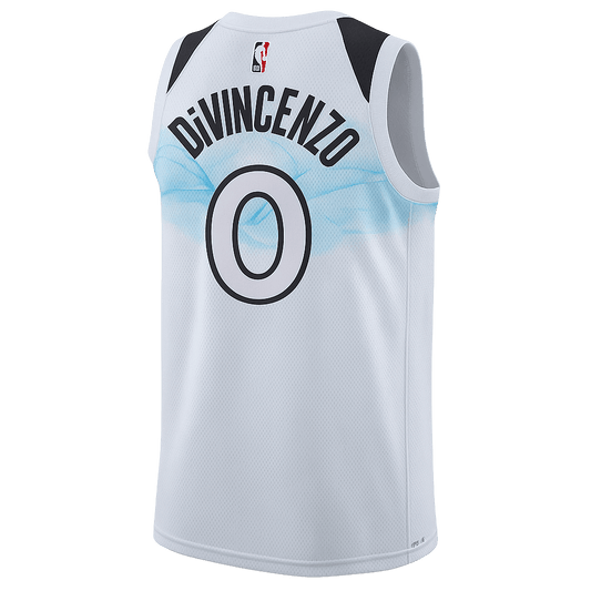 Donte DiVincenzo 0 Minnesota Timberwolves White City Edition Jersey - Elite Zone Sports