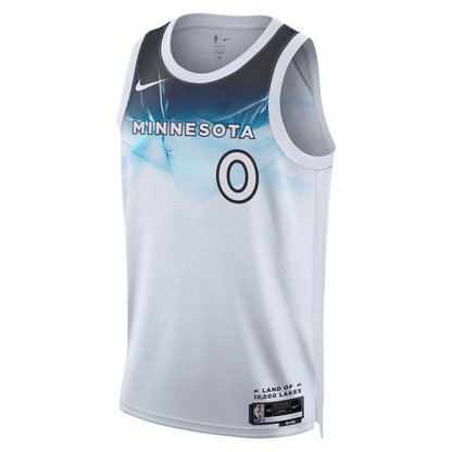 Donte DiVincenzo 0 Minnesota Timberwolves White City Edition Jersey - Elite Zone Sports