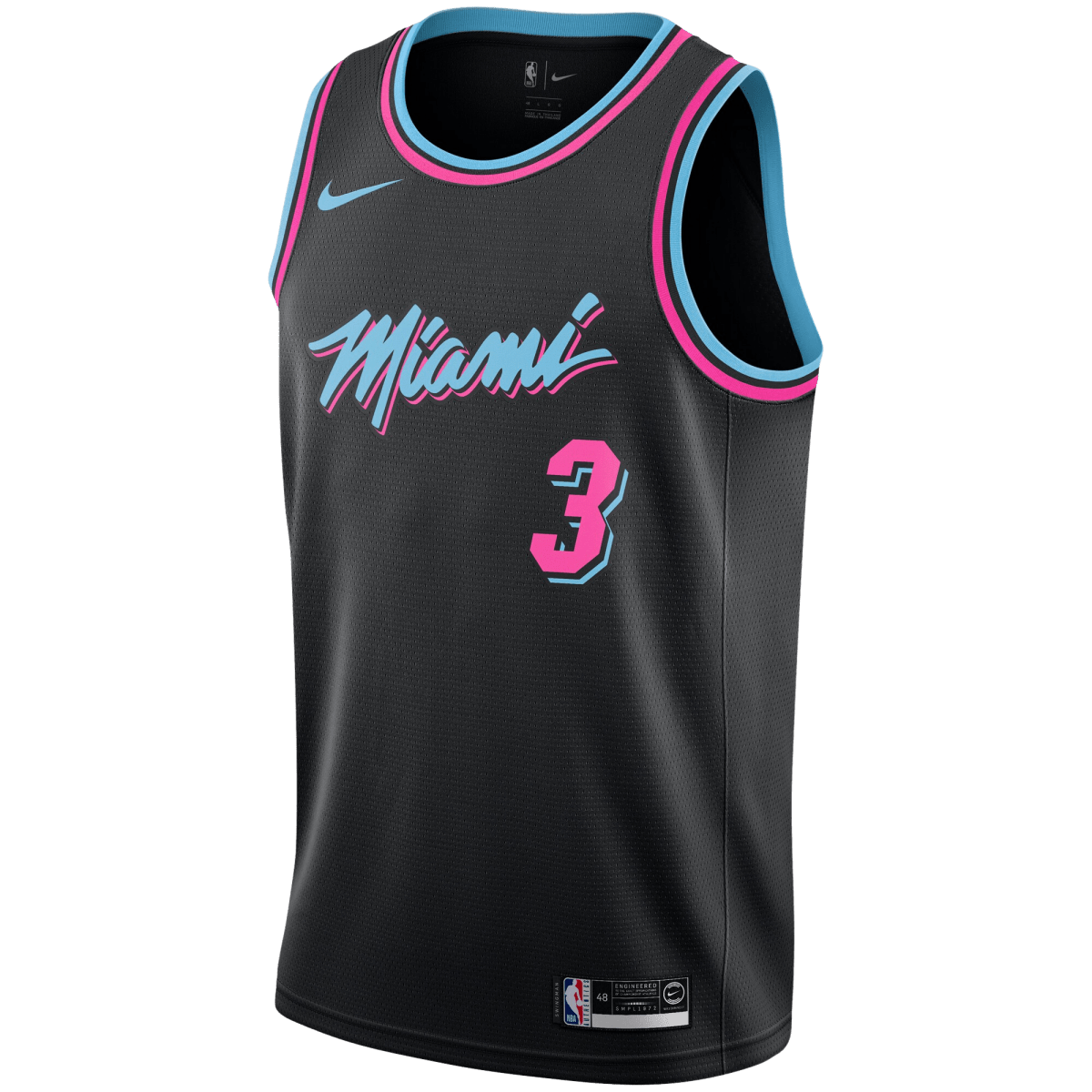 Dwyane Wade 3 Miami Heat Black Vice Nights Jersey - Elite Zone Sports