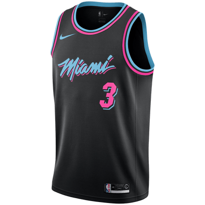 Dwyane Wade 3 Miami Heat Black Vice Nights Jersey - Elite Zone Sports