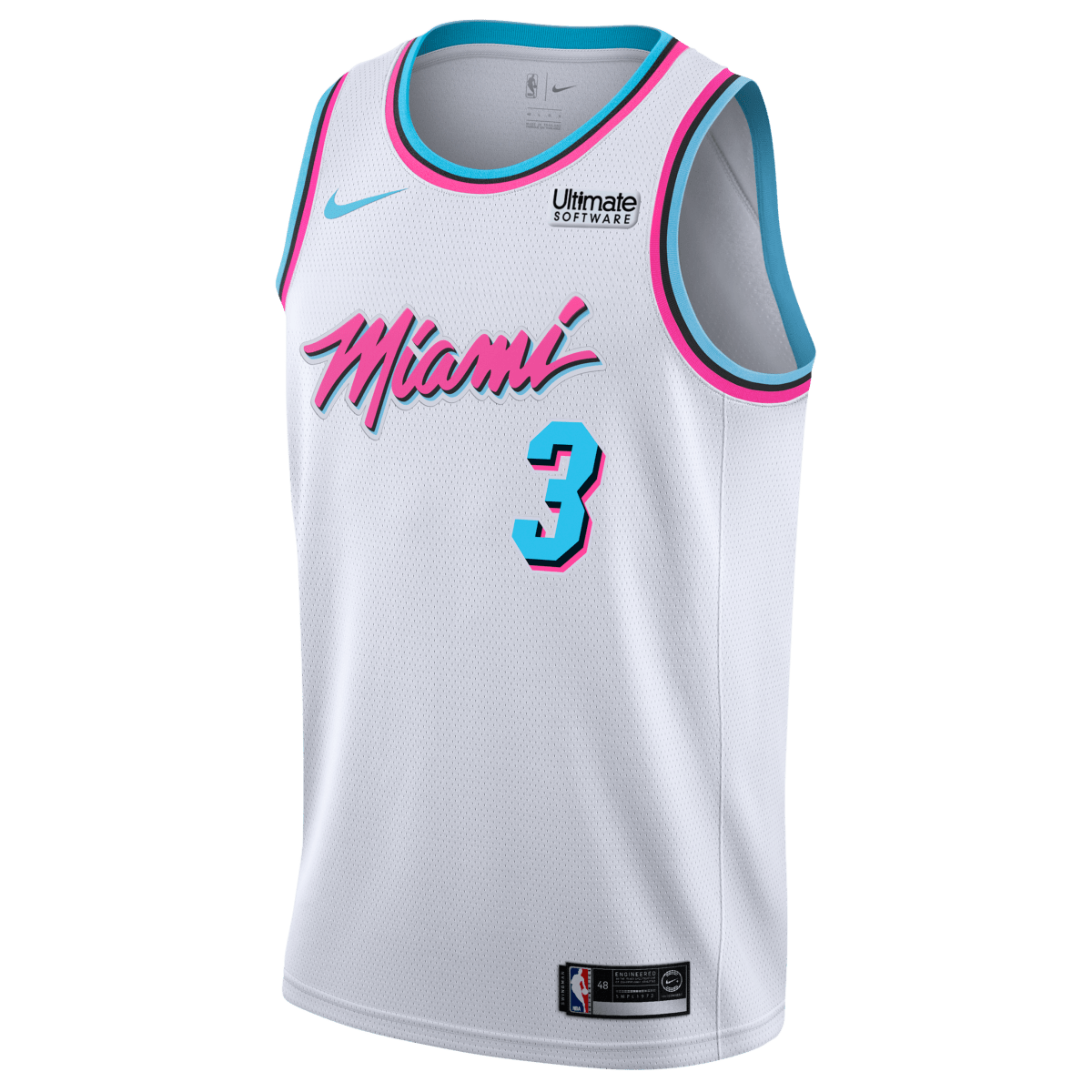 Dwyane Wade 3 Miami Heat White City Edition Jersey - Elite Zone Sports