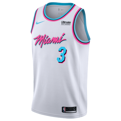 Dwyane Wade 3 Miami Heat White City Edition Jersey - Elite Zone Sports