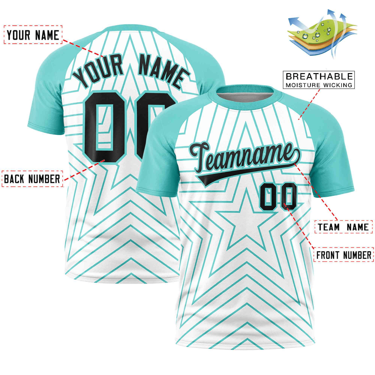 Elite All Star Mint Spark Jersey - Elite Zone Sports
