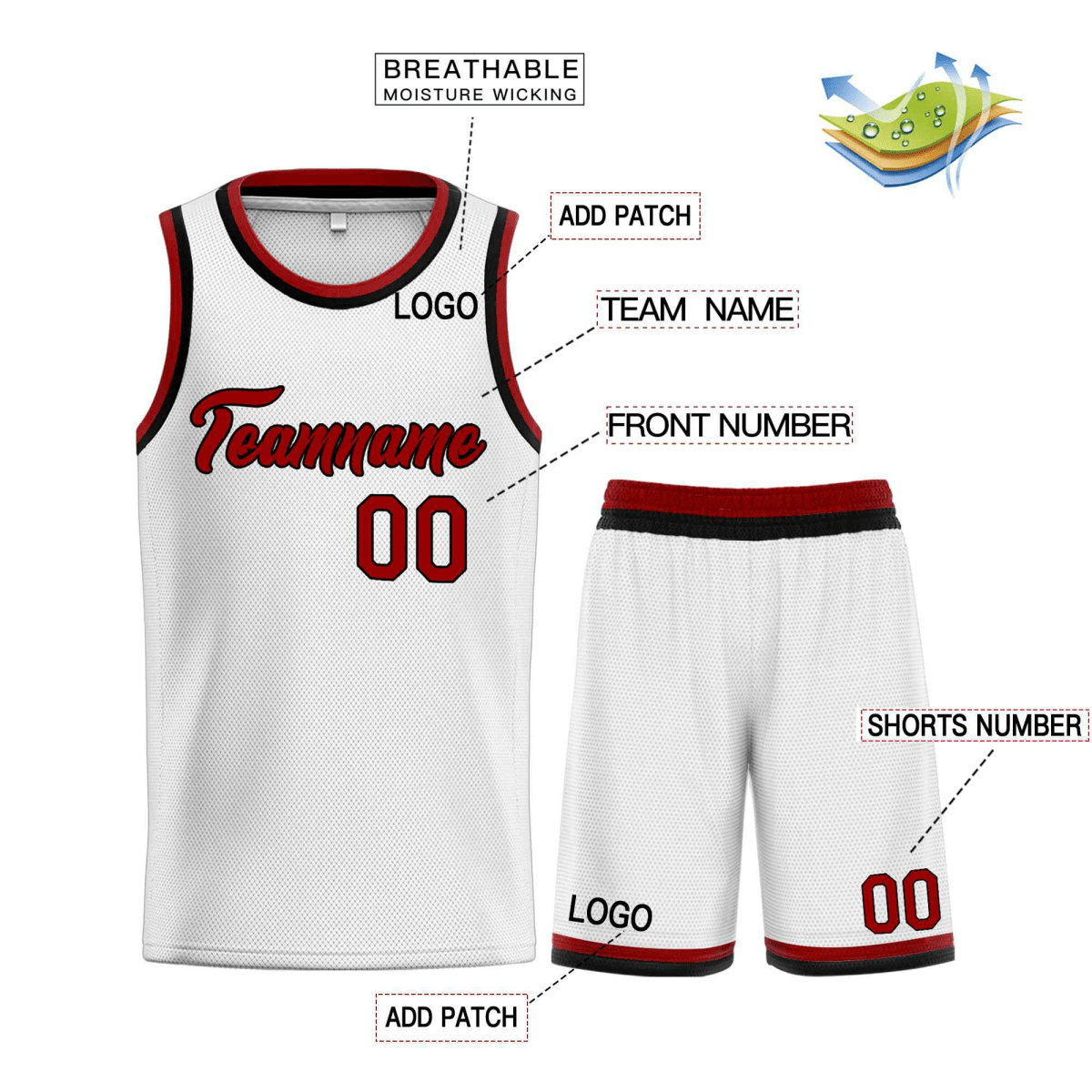 Elite Dunk Crimson Ice Basketball Kit - Elite Zone Sports