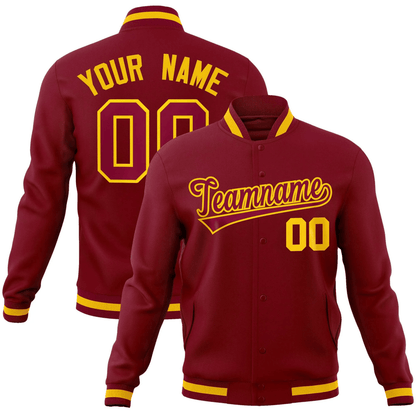 Elite Letterman Crimson Glory Full - Snap Jacket - Elite Zone Sports