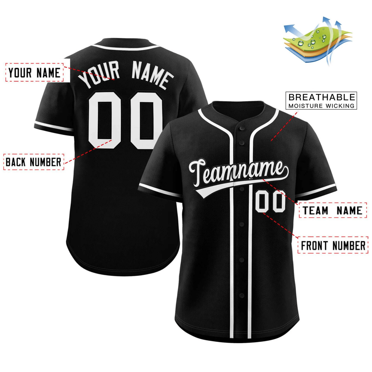 Elite Pro Midnight Baseball Jersey - Elite Zone Sports