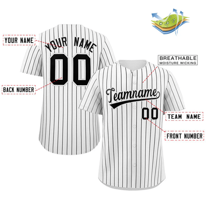 Elite Pro Pinstripe Classic Baseball Jersey - Elite Zone Sports