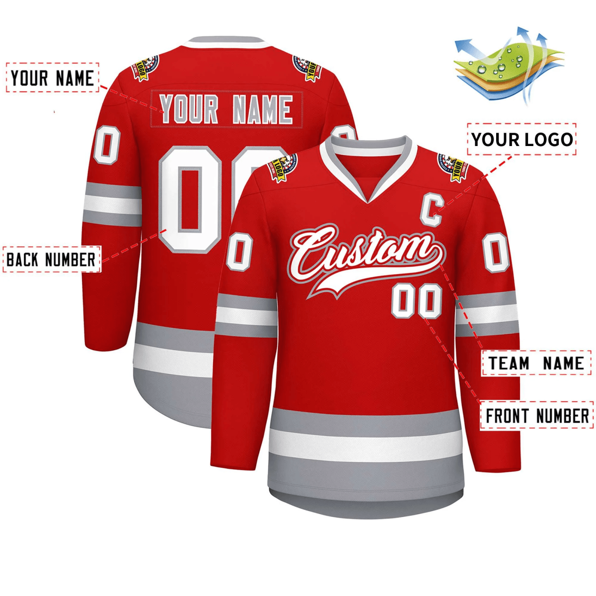 Elite Razor Redstorm Hockey Jersey - Elite Zone Sports