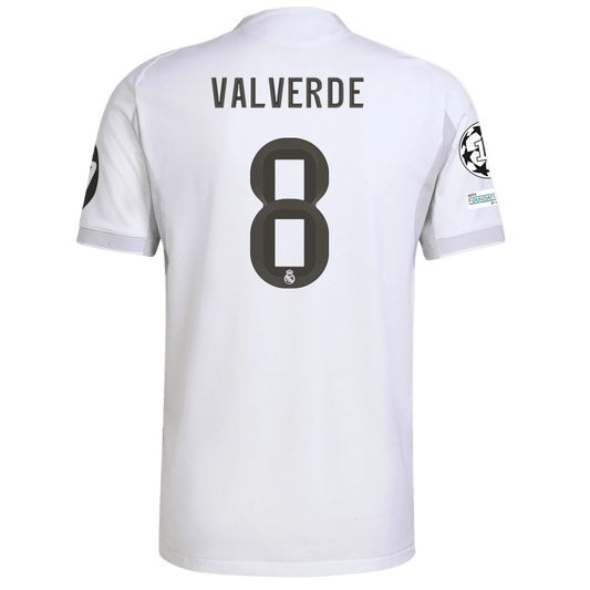 Federico Valverde 8 Real Madrid Home 25/26 White Fan Jersey - Elite Zone Sports