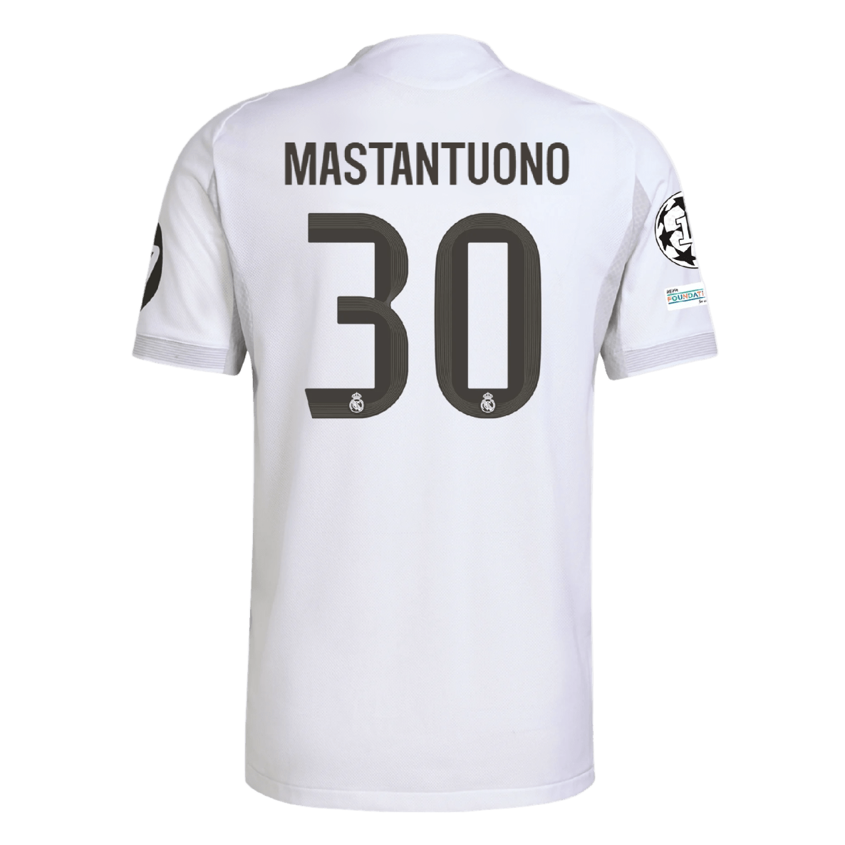 Franco Mastantuono 30 Real Madrid Home 25/26 White Fan Jersey - Elite Zone Sports