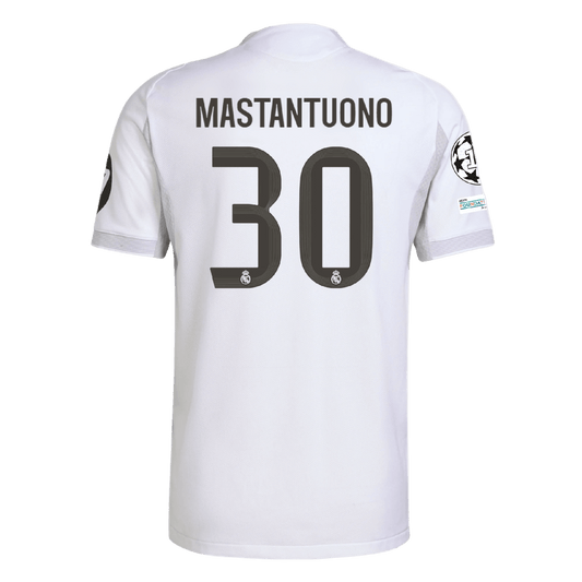 Franco Mastantuono 30 Real Madrid Home 25/26 White Fan Jersey - Elite Zone Sports