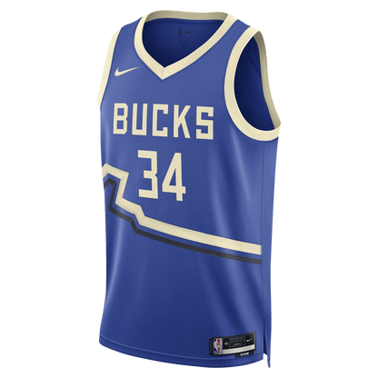 Giannis Antetokounmpo 34 Milwaukee Bucks Royal City Edition Jersey - Elite Zone Sports