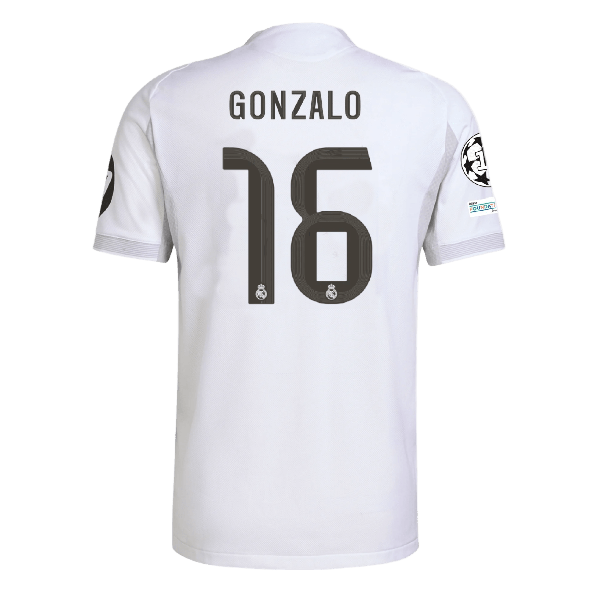Gonzalo García 16 Real Madrid Home 25/26 White Fan Jersey - Elite Zone Sports