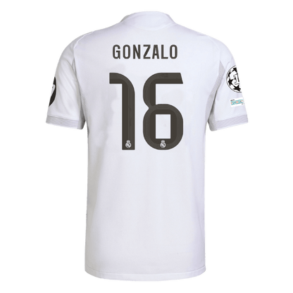 Gonzalo García 16 Real Madrid Home 25/26 White Fan Jersey - Elite Zone Sports