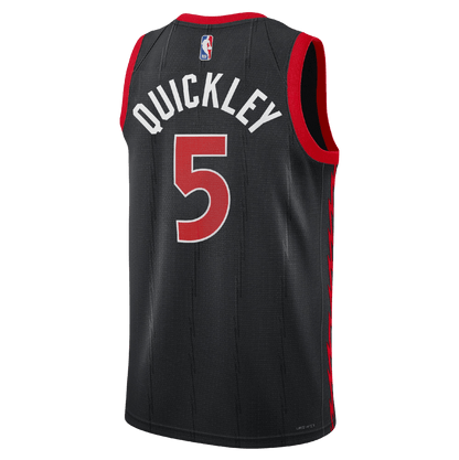 Immanuel Quickley 5 Toronto Raptors Black Statement Jersey - Elite Zone Sports